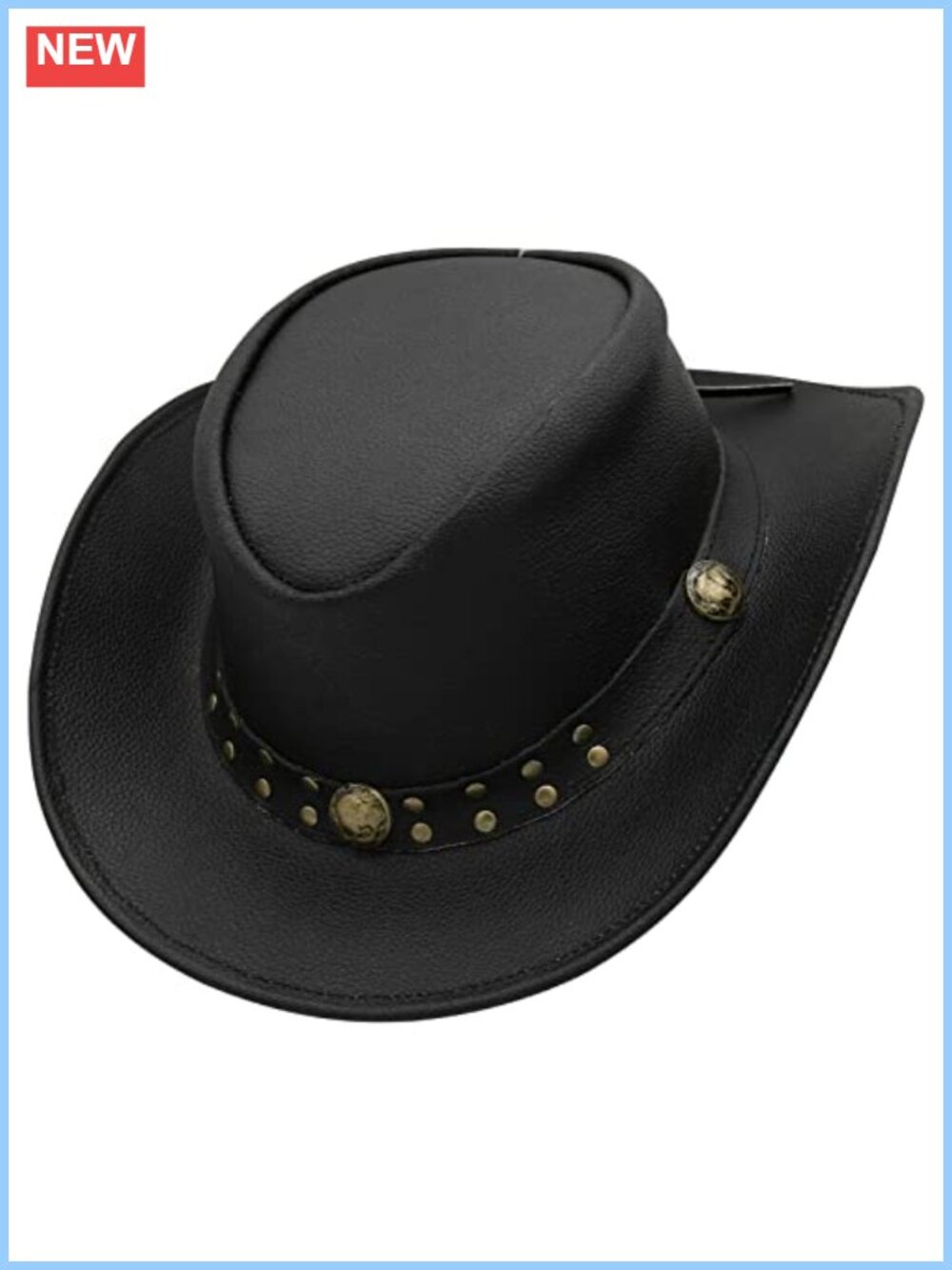 Genuine Suede Leather Cowboy Hat Wide Brim Western Outback Handmade